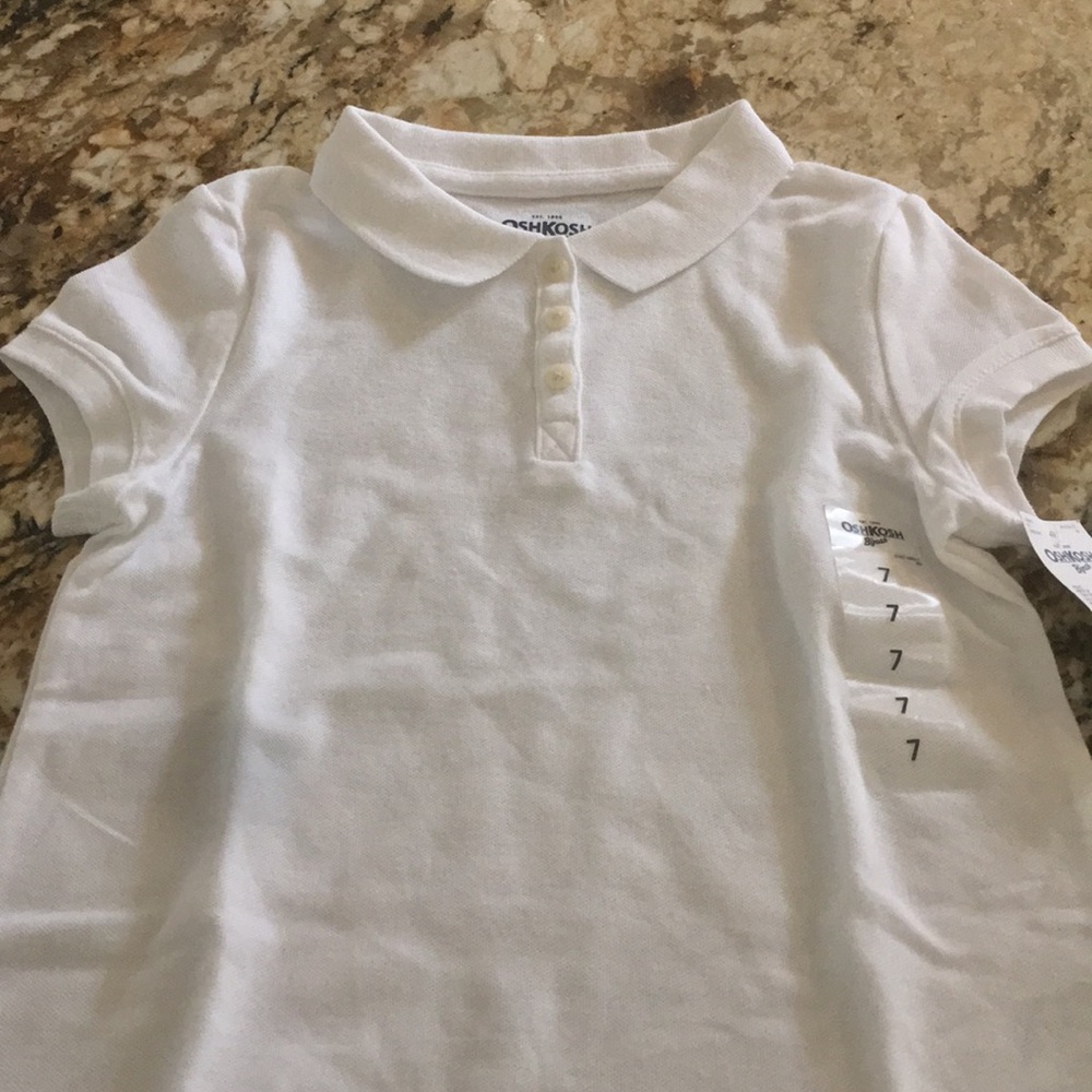 Osh Kosh NWT white girls Polo size7